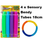 Sensory Bendy Tubes 18cm - Pack of 4's